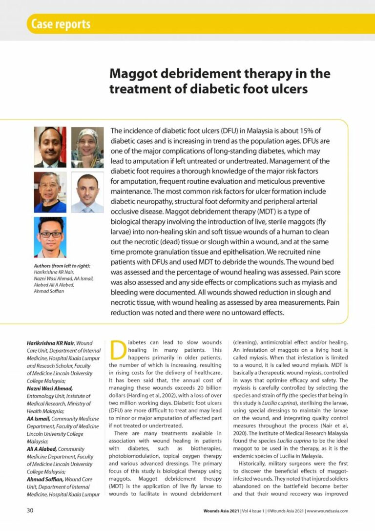 Maggot debridement therapy in the treatment of diabetic foot ulcers ...